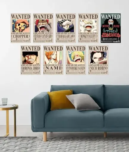One Piece Wall Posters X9